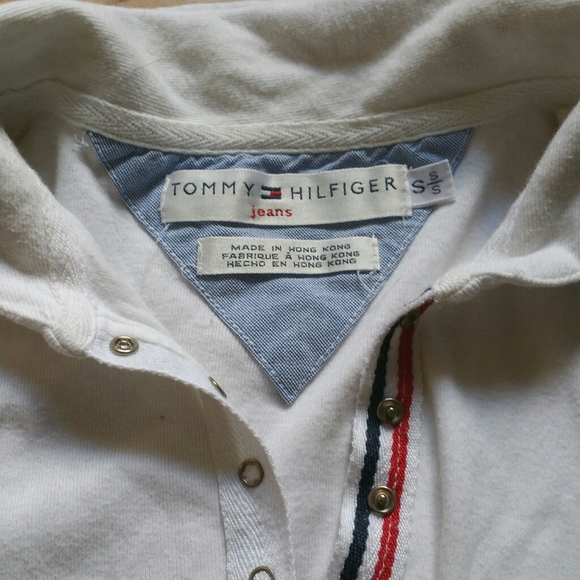 Tommy Hilfiger white Polo top S - Picture 4 of 4
